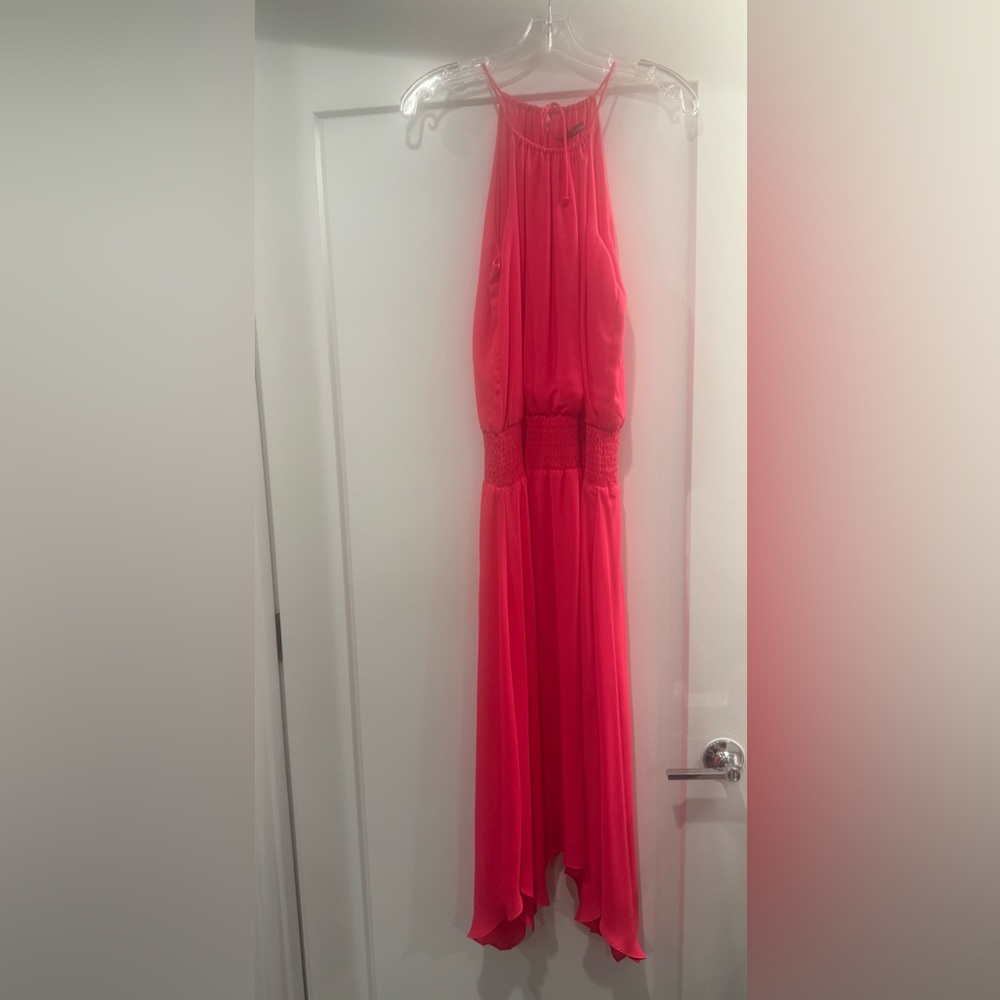 Elegant Hot Pink Maxi Dress.  Great for a cocktail party or for a vacation